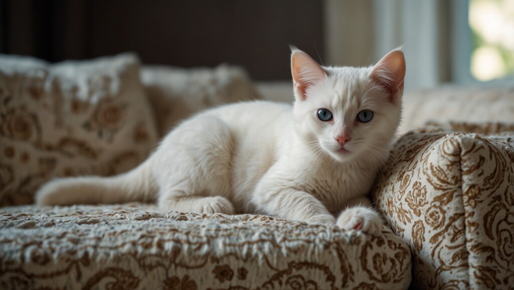 Cute white cat