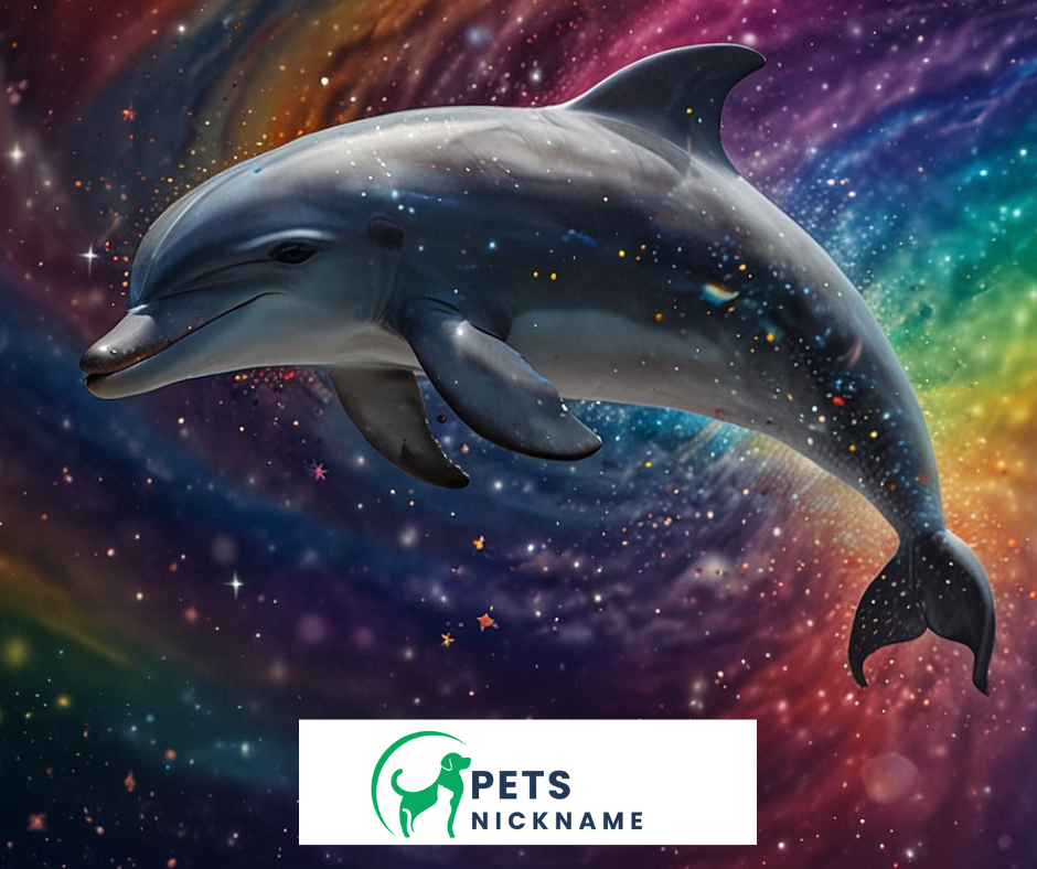 Dolphin emerging from rainbow captured for dolphin names