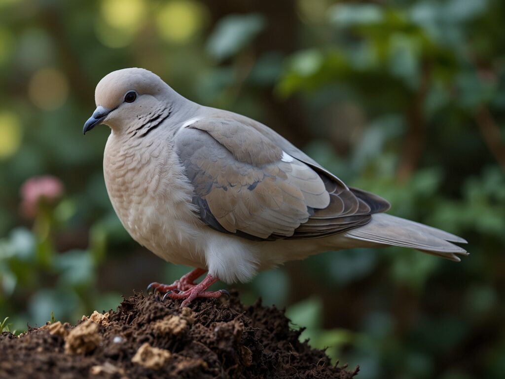 An awesome dove sitting on a rock in the natural environment