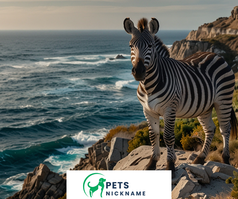 zebra standing on mountain